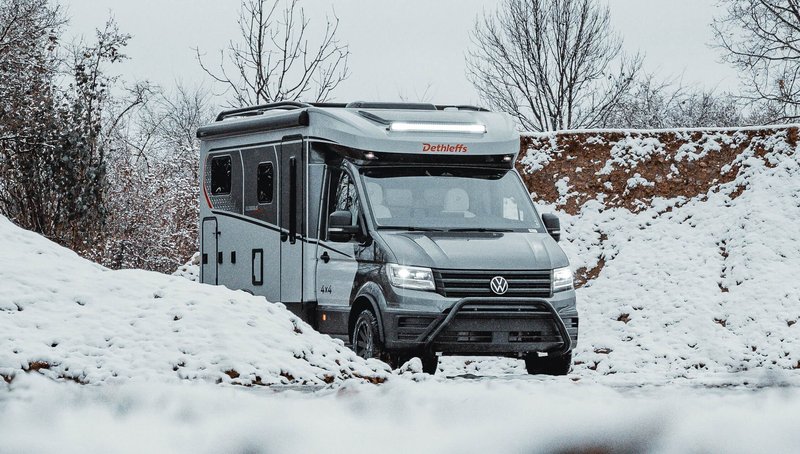 Foto: Dethleffs - Der Dethleffs Globebus Performance T16 auf Basis des VW Crafters ist mit 6,25 Metern gut 60 Zentimeter kürzer als der größere Bruder Foto: Dethleffs - Der Dethleffs Globebus Performance T16 auf Basis des VW Crafters ist mit 6,25 Metern gut 60 Zentimeter kürzer als der größere Bruder